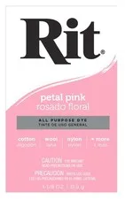 Rit Dye 83070 Rit All-Purpose Powder Dye, Petal Pink