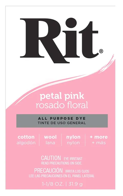 Rit Dye 83070 Rit All-Purpose Powder Dye, Petal Pink