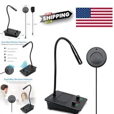 Window Speaker Intercom System Two Way Communication for Office Hospital Store