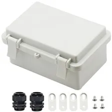 Zulkit IP65 Waterproof ABS Plastic Electrical Box - 5.9" x 3.9" x 2.8", Grey
