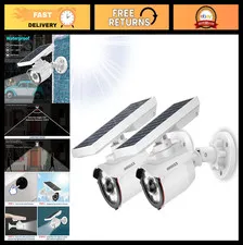 Solar Powered Outdoor Fake Camera & Motion Sensor Floodlight - Wireless, Waterpr