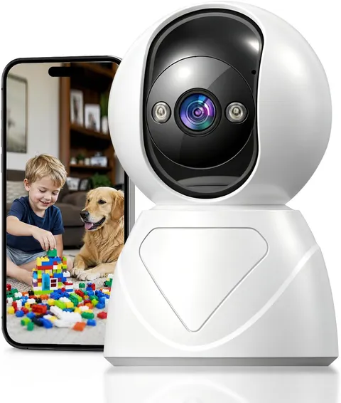 2K Indoor Security Camera, 5Ghz Baby Monitor for Home, Pan Tilt | Dog Camera, 5G