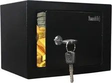 Versatile Wall Mount Safe Box with Key Lock - Ideal for Cash & Jewelry Storage