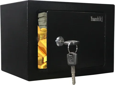 Versatile Wall Mount Safe Box with Key Lock - Ideal for Cash & Jewelry Storage