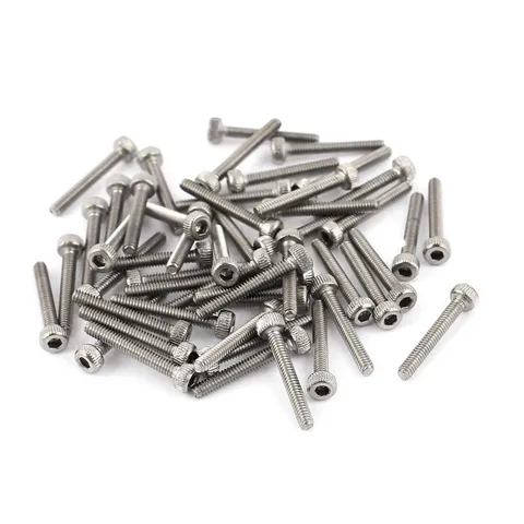 50pcs M2 x 14mm Hexagonal Stainless Steel Round Head Screws Machine Bolts