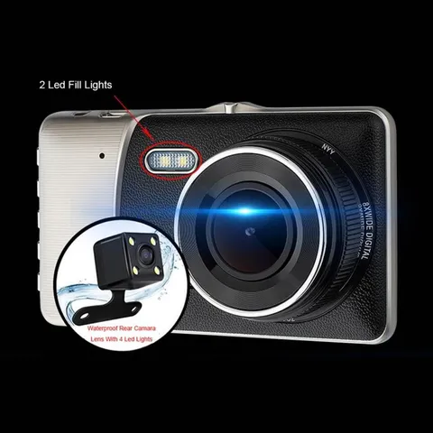 4 Inch 170 Degree Dual Lens 1080P Camera Car DVR Vehicle Video Recorder G-Sensor