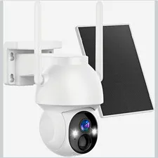 Allweviee Solar Wireless PTZ 2K Outdoor Camera Color Night Vision IP65 128GB