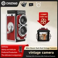 CHUZHAO Retro Mini Digital Camera  Autofocus 12MP, Portable Vlogging Camera with