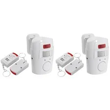 2X Infrared Motion Sensor Alarm - Burglar Alarm with 4 Remote Controls,1997