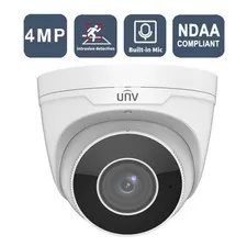 UNIVIEW 4MP PoE IP Turret Security Camera with Mic Varifocal Lens NDAA Compliant