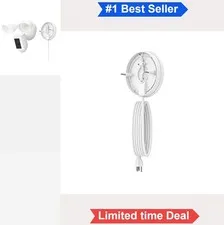 Plug-In Mount for Floodlight Cam 20ft Cable White Weather Resistant Easy