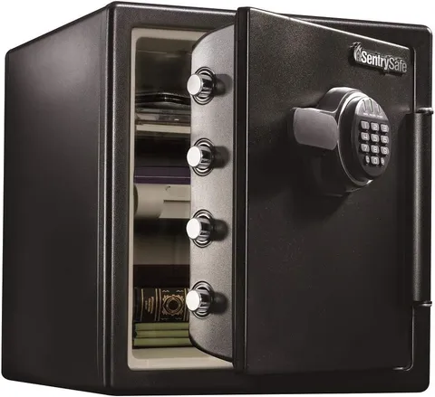 SentrySafe Fireproof and Waterproof Black Steel Home Safe with Digital Keypad...