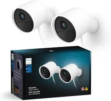Philips Hue Secure Wired Camera-2 Pack, 1080P Resolution, Notifications, Seamles