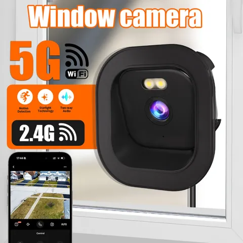 2K Window Security Camera With AI Color Night & PIR Motion Sensor
