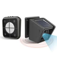 Solar Wireless Driveway Alarm - 1/2 Mile Long Range IP65 Weatherproof, Microw...