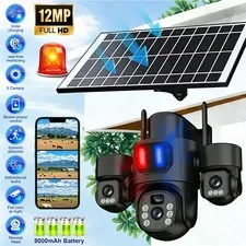 Upgraded Solar Battery Powered Wireless WiFi Outdoor Home Security Camera CCTV