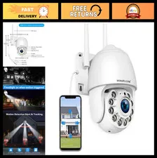 Wireless Outdoor WiFi Security Cameras - 24/7 Video Surveillance, Plug-in System