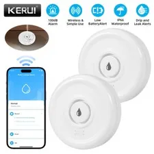 2Pcs 100dB Tuya WiFi Flood Alarm Wireless Water Leak Detector For Home Security