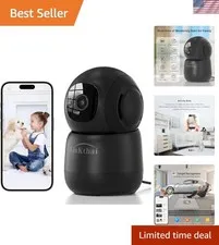 2.4GHz Indoor Camera: 2K Vision & Smart Tracking for Pet and Family Monitoring