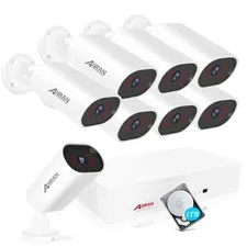 ANRAN 5MP 8CH Outdoor 8 Camera Security System 1080P Night Vision Waterproof 1TB