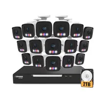 Defender Sentinel AI 16CH 16-Camera 4K Bullet Security System 2TB HDD Fast Ship 