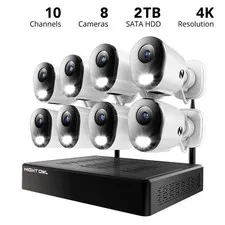 Night Owl CL-BT8WN2-F88L 10 Channel Wi-Fi NVR with 2TB HD 8 Camera 4K HD™