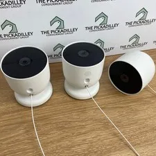 Google Nest Cam Battery G3AL9 Snow White Smart Security Camera 3 Pack Tested