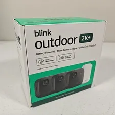 NEW 3 PACK Blink Outdoor 2K+ Wireless Security BLACK CAMERAS W/ SYNC CORE MODULE