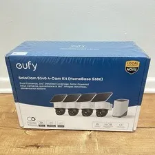 NEW eufy Security SoloCam S340 4-Cam Kit (HomeBase S380)