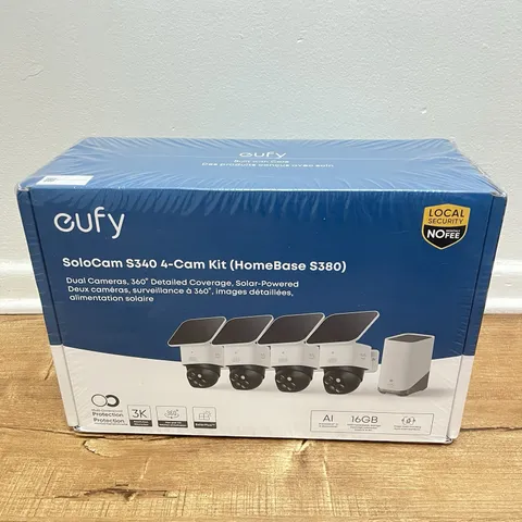 NEW eufy Security SoloCam S340 4-Cam Kit (HomeBase S380)