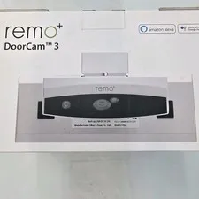 remo+ DoorCam 3 1080p WiFi Door Security Camera Night Vision 2-Way White/Black