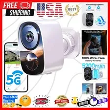 2026 Upgraded 2K Security Cameras Wireless Outdoor, Free Cloud Storage, 1-6  ...