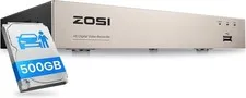 ZOSI H.265+ 500GB HDD 8CH 1080P Home Wired Surveillance DVR Recorder CCTV System