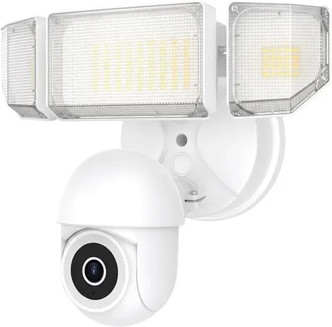 5G 2K Floodlight Camera 360° View, 6500LM Hardwired Security Outdoor 24/7 Record