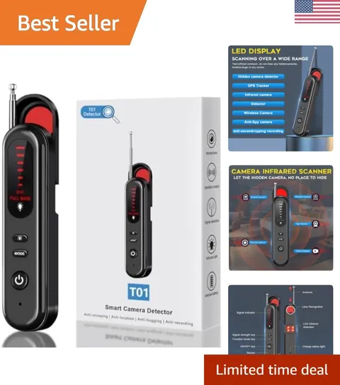 Wireless Camera Finder & GPS Tracker Detector - Portable & User-Friendly Design
