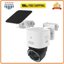 Gutter Mount for Eufy S330 4G LTE SoloCam E30 S340 Solar Security Camera White