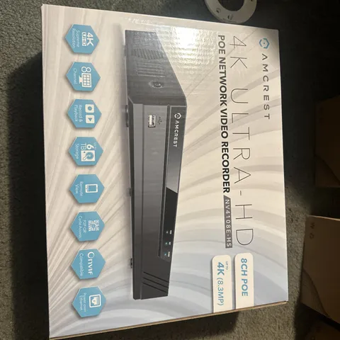 Amcrest 4K 8 Channel POE 1080p Home Security Network Video Recorder (NV4108E-HS)