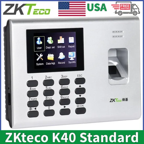 ZKteco K40 Access Control TCP/IP Clock Biometric Fingerprint Time Attendance US
