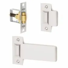 LOCKWOOD Roller Bolt 7580 Heavy Duty Adjustable Roller Catch-Satin Chrome-7580SC