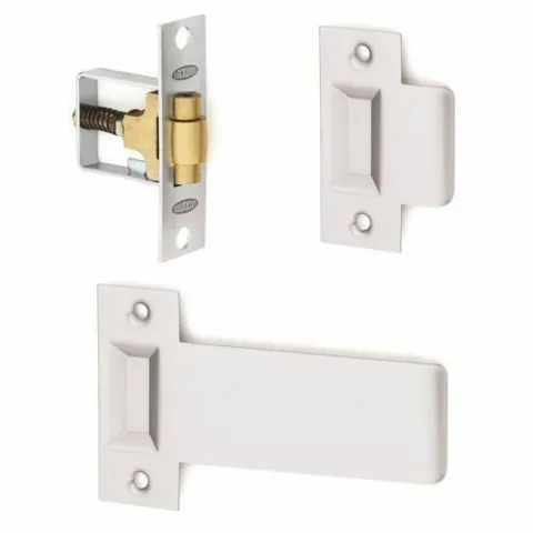 LOCKWOOD Roller Bolt 7580 Heavy Duty Adjustable Roller Catch-Satin Chrome-7580SC