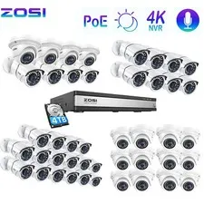 ZOSI 16CH 5MP NVR Outdoor 4K PoE Security IP Camera System Night Vision 4TB HDD