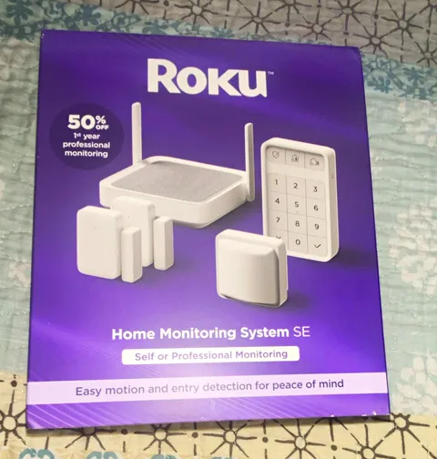 Roku Home Monitoring System SE Kit Hub 2 Entry Sensors Motion Keypad