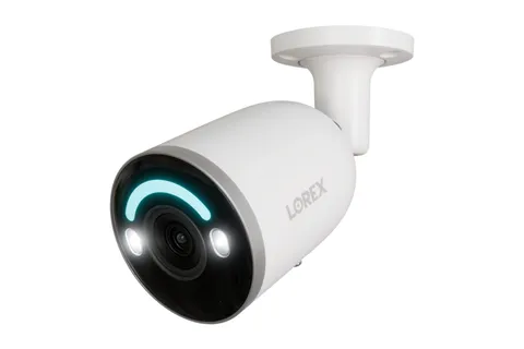 Lorex H12 4K IP Wired Bullet Security Camera with Smart Security Lighting and Sm
