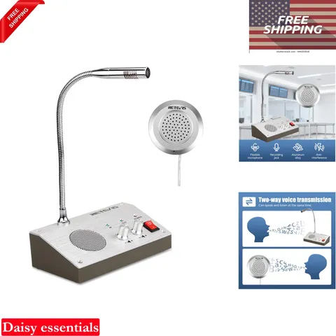 RT-9908 Window Intercom Speaker System for Business Restaurant Bank Clear Voice