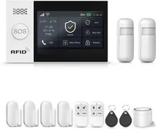 Wireless Home Alarm System,Smart Home Security Systems with 4G Sms/Tuya App Inst