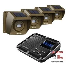 Wireless Solar Driveway Alarm - Wireless - 1800ft - Outdoor Motion - 1&4 - Brown
