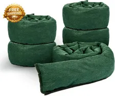 5 Pcs Water Barriers for Flooding 5Ft X 6.5In Sandless Sandbag Reusable Absorben