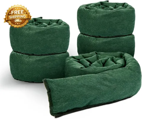 5 Pcs Water Barriers for Flooding 5Ft X 6.5In Sandless Sandbag Reusable Absorben