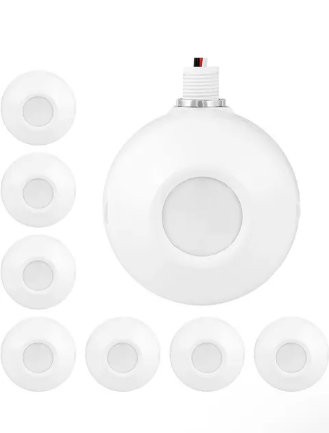 High Bay 360° PIR Ceiling Motion Sensor, 1200-2800 Sq. Ft. Coverage, 8 Pack