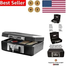 Small Fire Resistant Safe Chest Carrying Handle Key Lock for Valuables